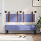 vidaXL Hängevorderseite Uni Jeans blau 130 x 55 x 5 cm Antikes PU