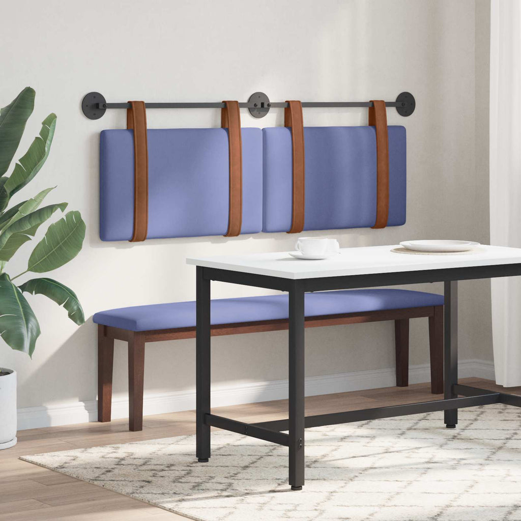 vidaXL Hängevorderseite Uni Jeans blau 130 x 55 x 5 cm Antikes PU