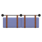 vidaXL Hängevorderseite Uni Jeans blau 130 x 55 x 5 cm Antikes PU