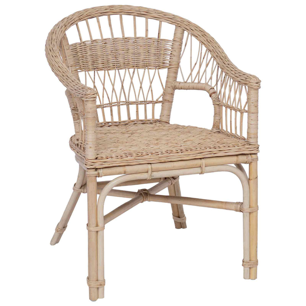 vidaXL Stapelstuhl Natur 60 x 60 x 81 cm Rattan