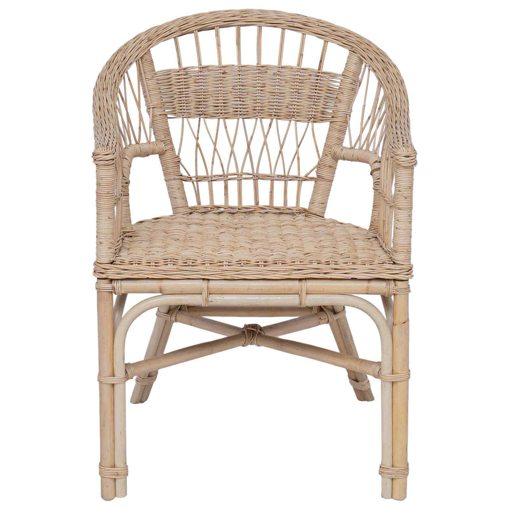 vidaXL Stapelstuhl Natur 60 x 60 x 81 cm Rattan