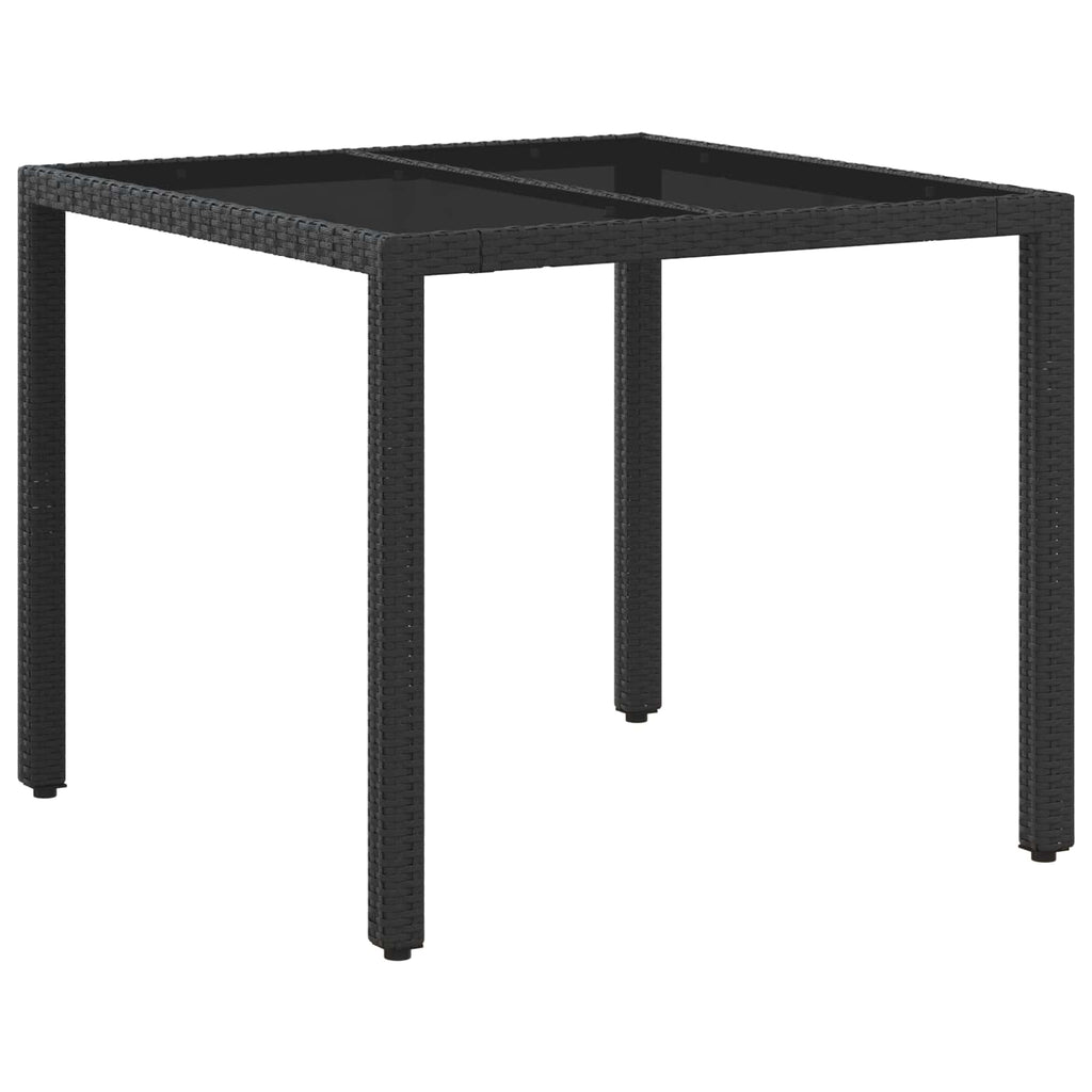 vidaXL Outdoortisch-Set 3 pcs Schwarz und Cremeweiß 90 x 90 x 75 cm
