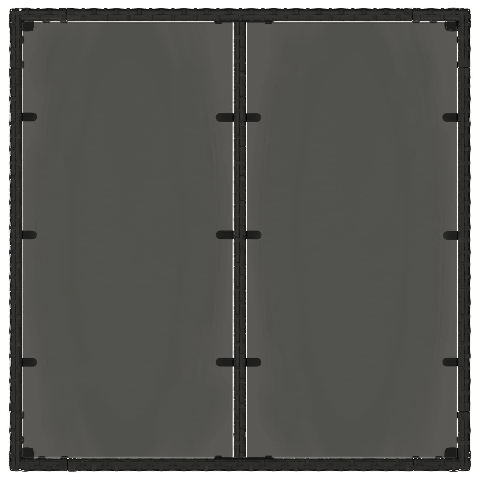 vidaXL Outdoortisch-Set 3 pcs Schwarz und Cremeweiß 90 x 90 x 75 cm