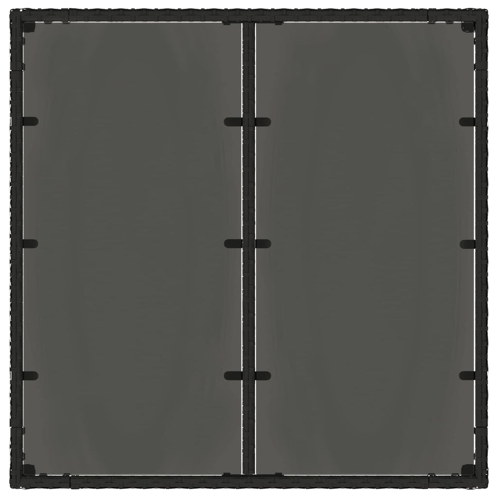 vidaXL Outdoortisch-Set 5 pcs Schwarz und Cremeweiß 90 x 90 x 75 cm