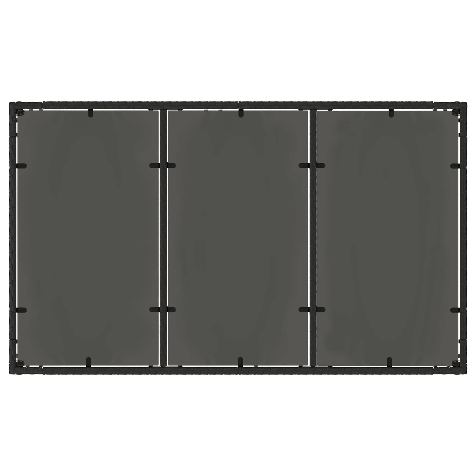 vidaXL Outdoortisch-Set 7 pcs Schwarz 150 x 90 x 75 cm Poly-Rattan