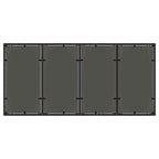 vidaXL Outdoortisch-Set 9 pcs Schwarz und Cremeweiß 190 x 90 x 75 cm