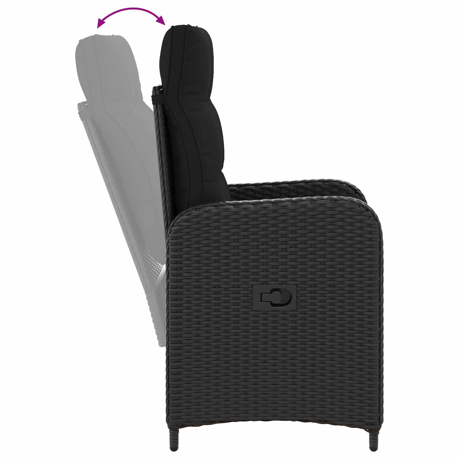 vidaXL Sofa-Tischset mit Kissen mit Kissen 5 pcs Schwarz