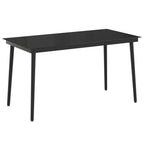 vidaXL Sofa-Tischset mit Kissen mit Kissen 7 pcs Schwarz