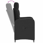 vidaXL Sofa-Tischset 5 pcs PE Rattan und pulverbeschichteter Stahl