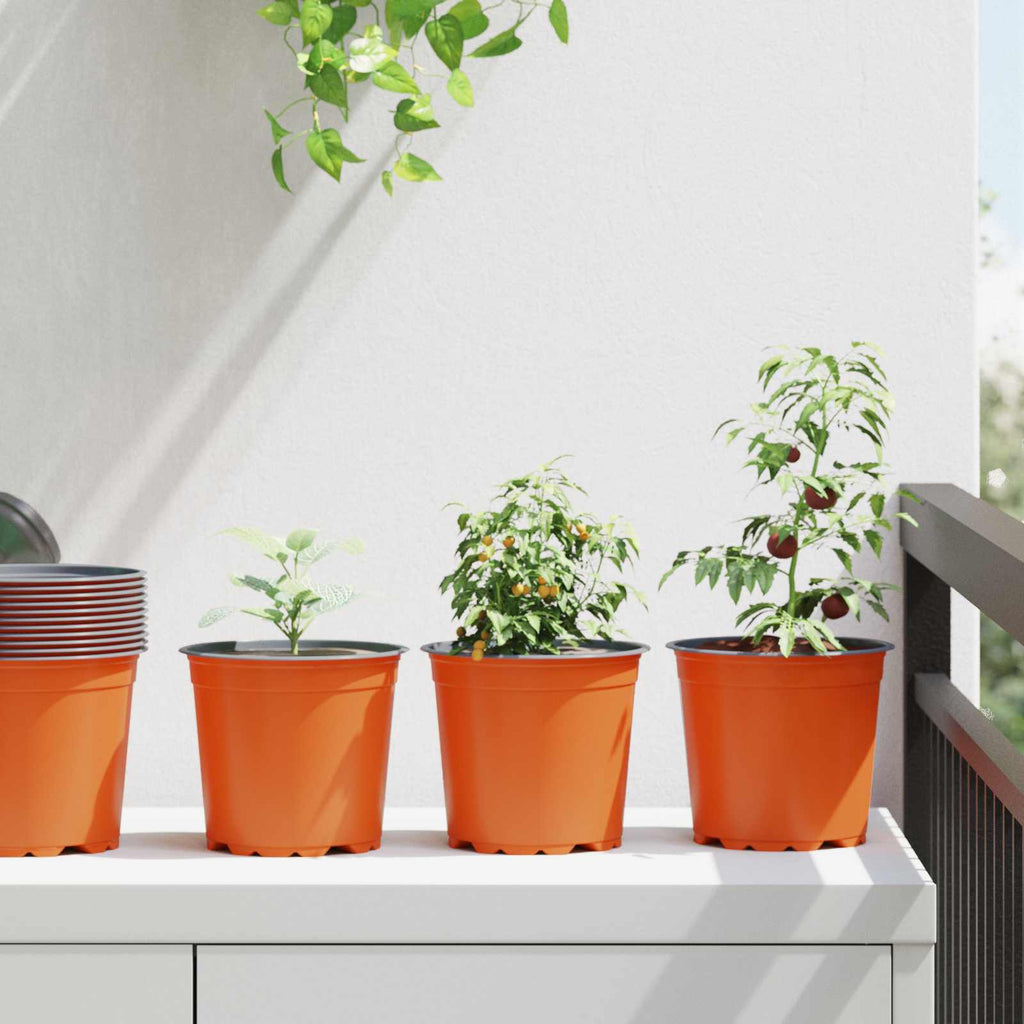 vidaXL Blumentopf 50 pcs Terrakotta Ø 15 x 13 cm Kunststoff