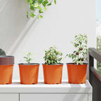 vidaXL Blumentopf 100 pcs Terrakotta Ø 15 x 13 cm Kunststoff