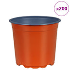 vidaXL Blumentopf 200 pcs Terrakotta Ø 15 x 13 cm Kunststoff