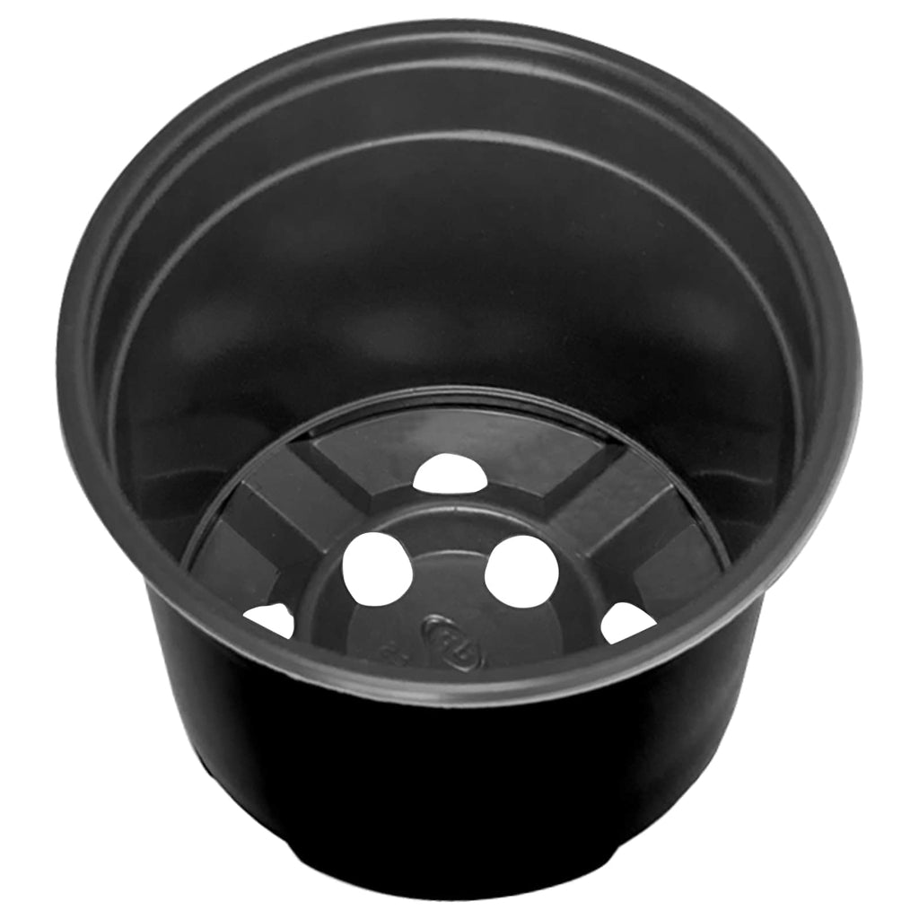 vidaXL Runder Blumentopf 50 pcs Schwarz Ø 10 x 8 cm Kunststoff