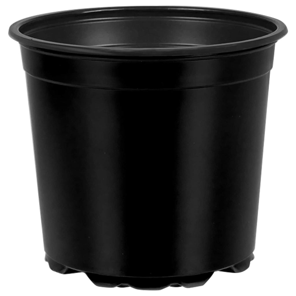 vidaXL Blumentopf 200 pcs Schwarz Ø 15 x 13 cm Kunststoff