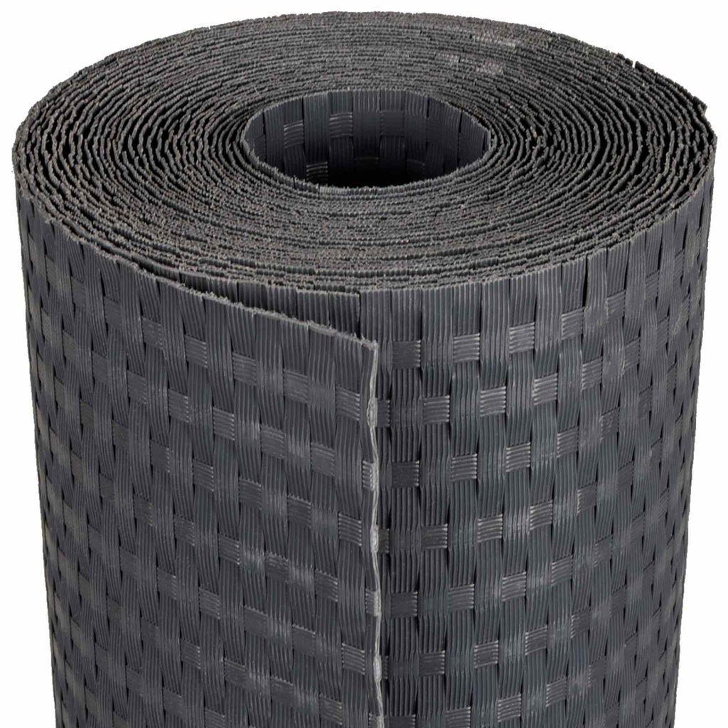vidaXL Balkonsichtschutz Dunkelgrau 300 x 80 cm Poly-Rattan