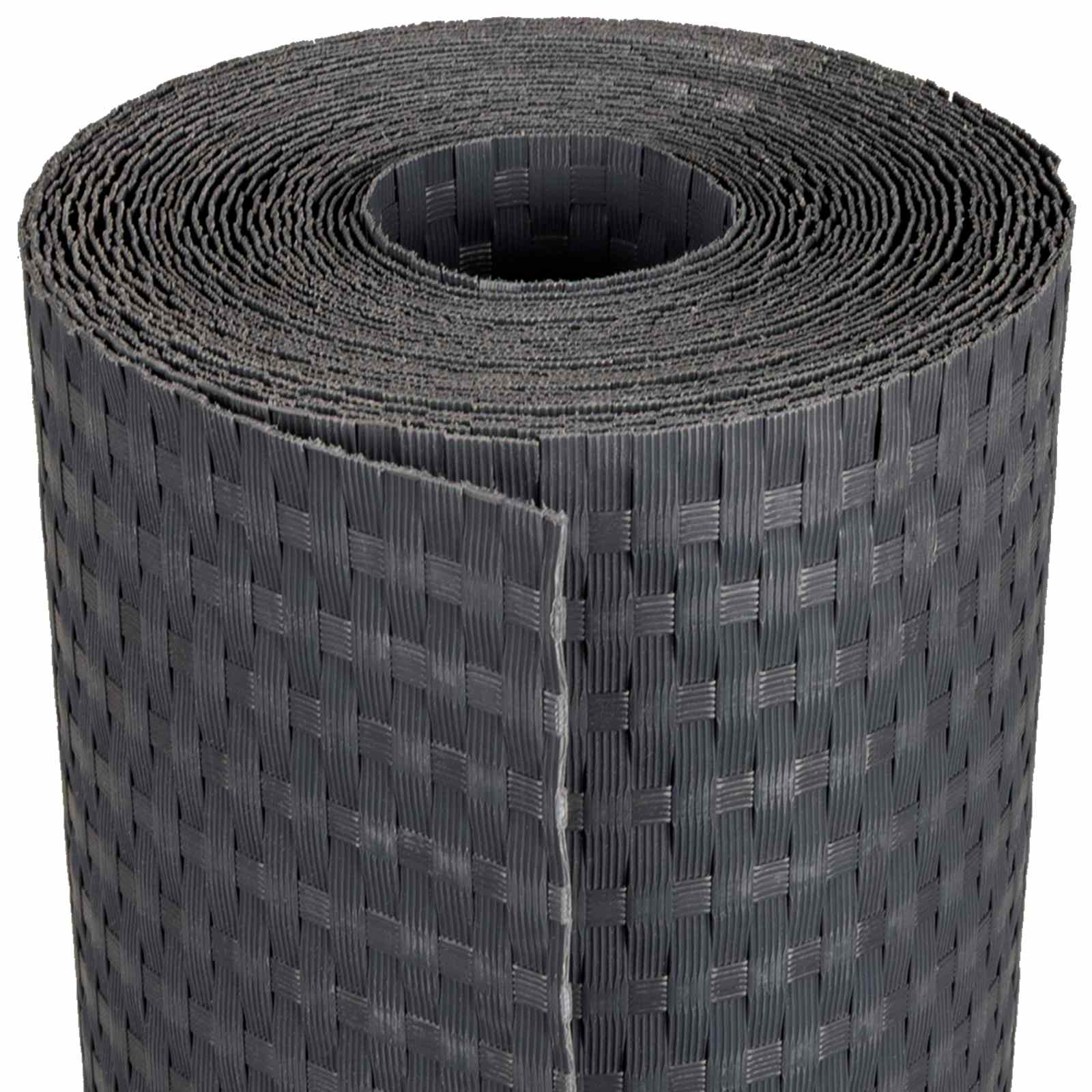 vidaXL Balkonsichtschutz Dunkelgrau 300 x 80 cm Poly-Rattan