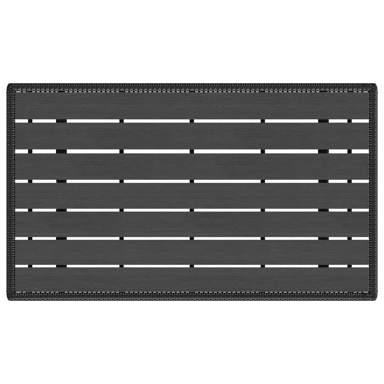 vidaXL Outdoortisch-Set 5 pcs Schwarz und Cremeweiß Poly-Rattan