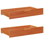 vidaXL Tagesbett mit Kopfteil 3 pcs Wachsbraun Massivholz Kiefer