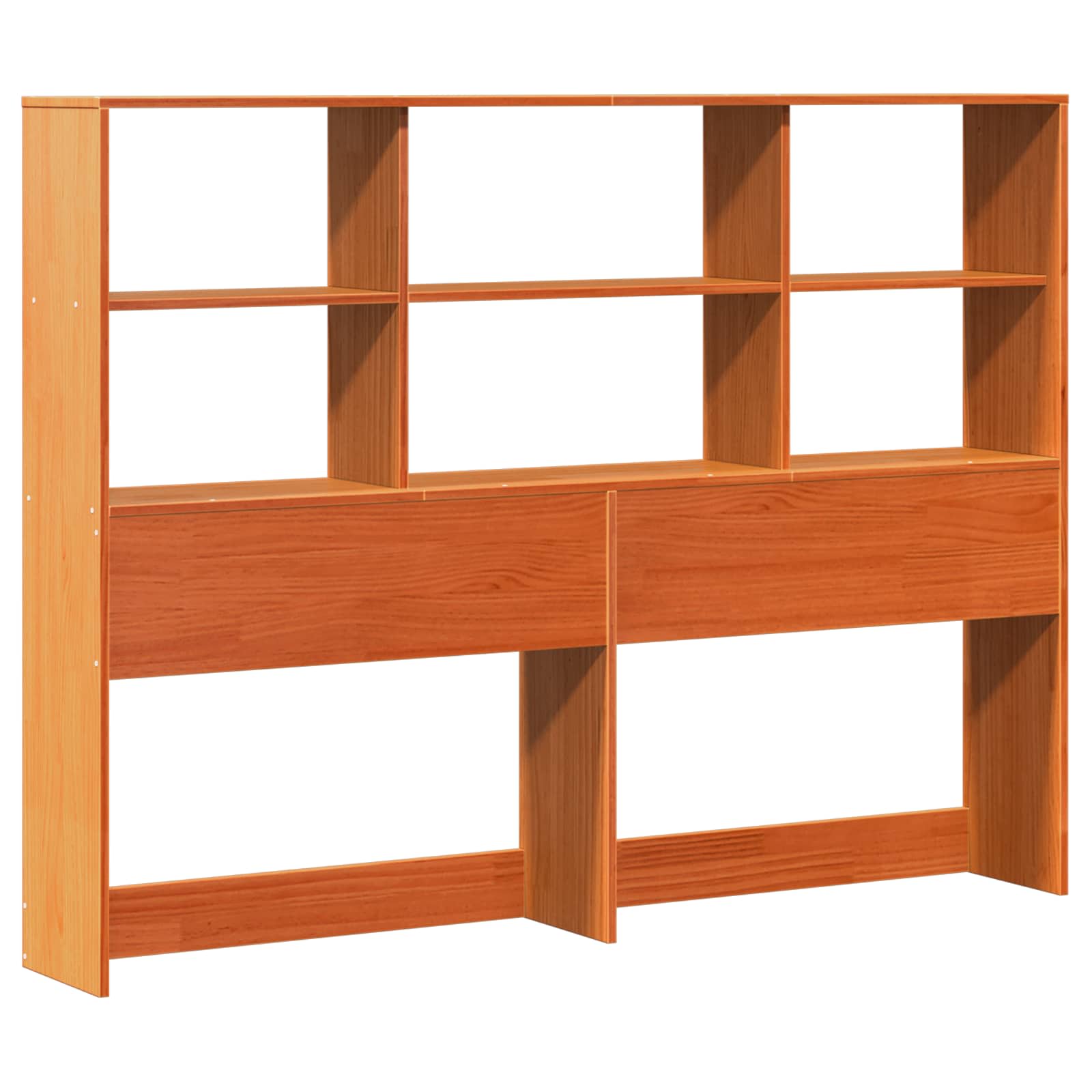 vidaXL Bettgestell mit Aufbewahrungskopfteil Wachsbraun 150 x 200 cm