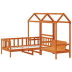 vidaXL Tagesbett Set Wachsbraun 90 x 200 cm Massives Kiefernholz