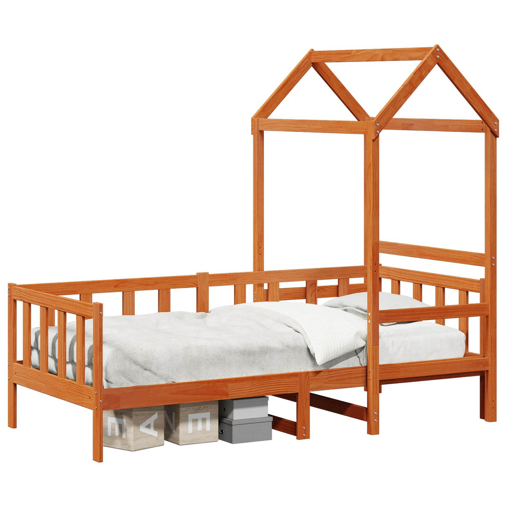 vidaXL Tagesbett Set 2 pcs Wachsbraun Massives Kiefernholz