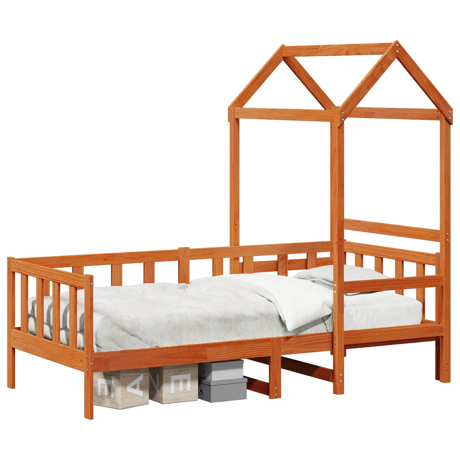 vidaXL Tagesbett Set 2 pcs Wachsbraun Massives Kiefernholz