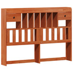 vidaXL Bücherregal Bettgestell mit Kopfteil Wachsbraun 200 x 160 cm