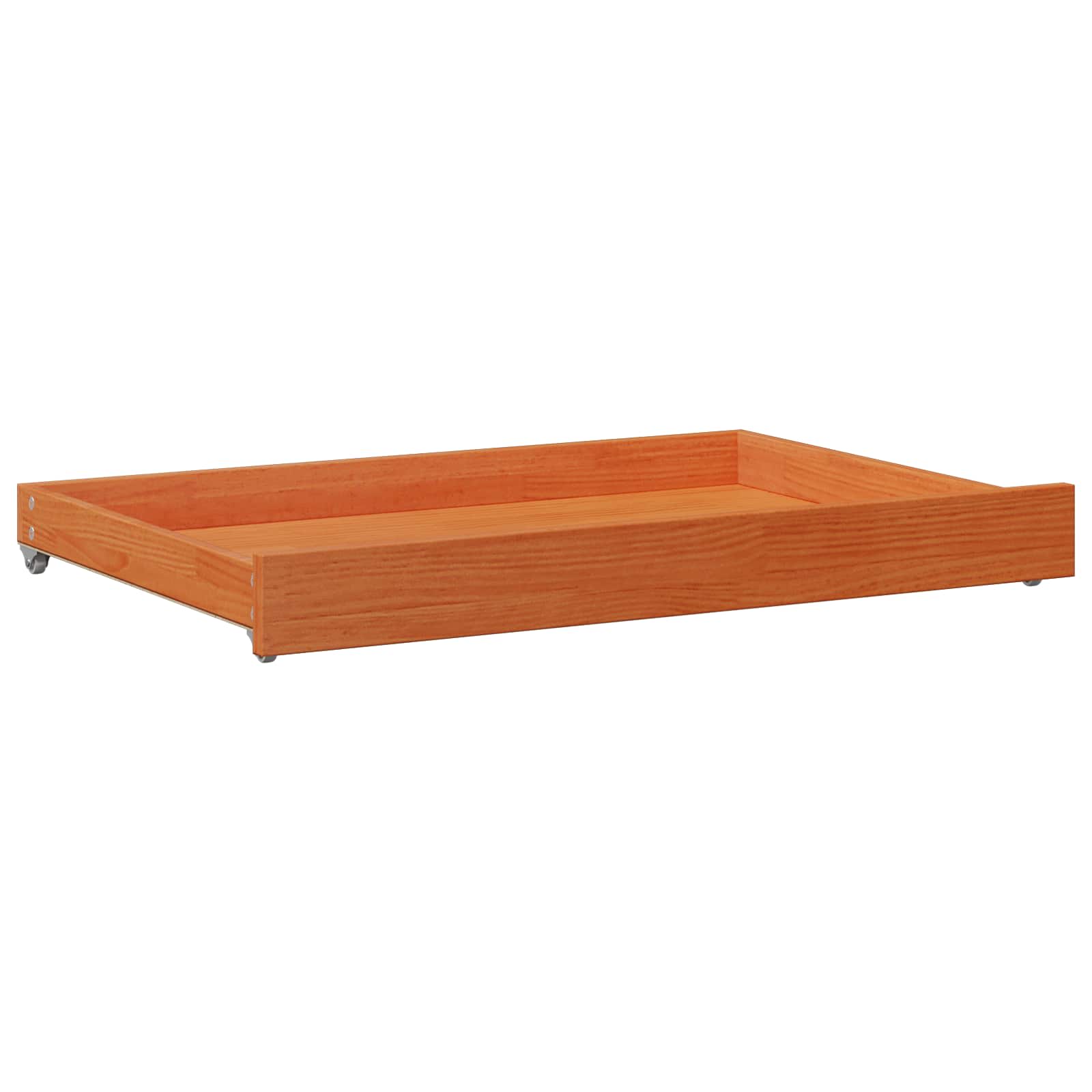 vidaXL Tag-Bett mit Kopfteil 3 pcs Wachsbraun Massivholz Kiefer