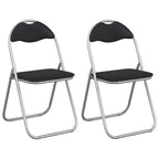 vidaXL Klappstuhl 2 Stück Schwarz und Grau 48 x 43,5 x 81 cm