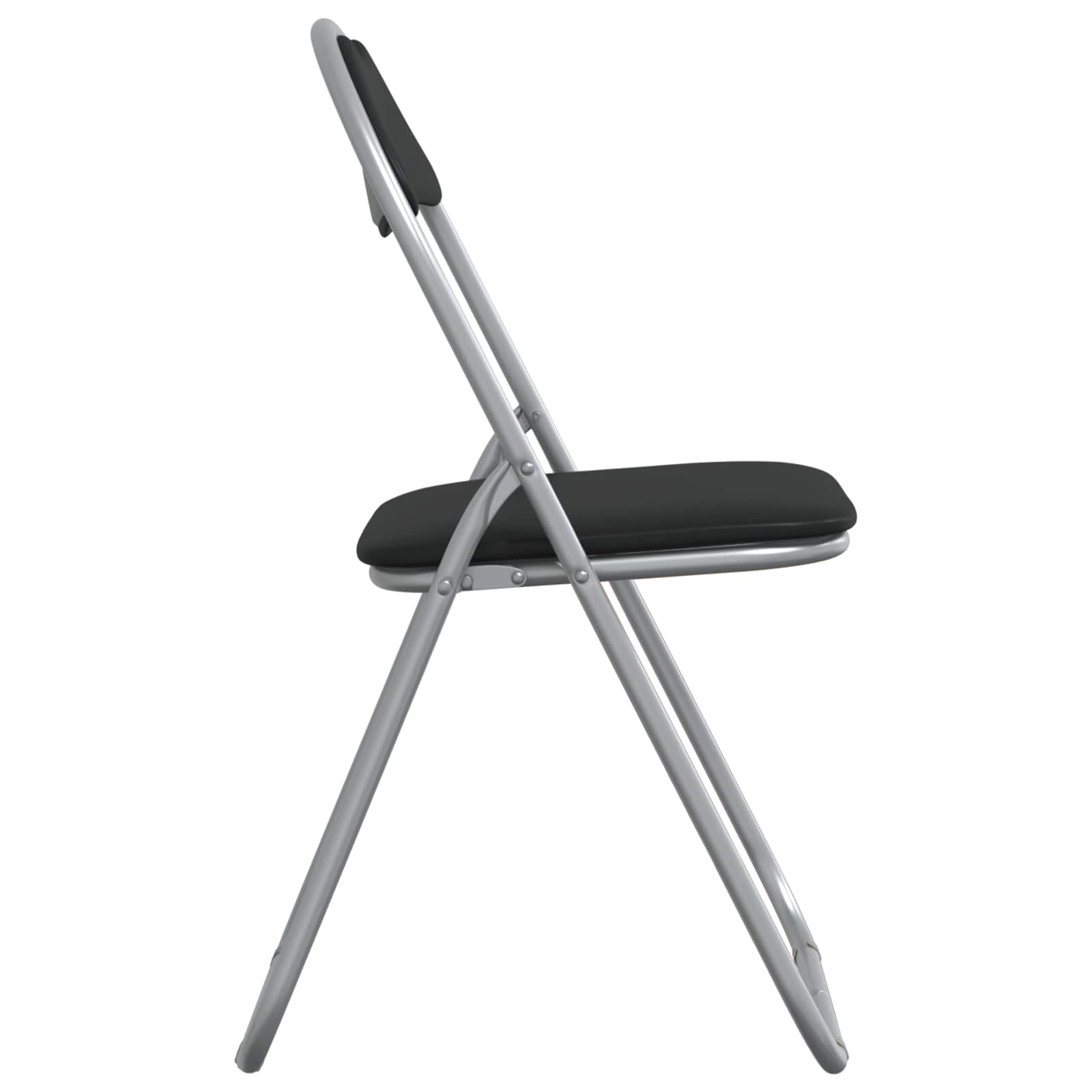 vidaXL Klappstuhl 2 Stück Schwarz und Grau 48 x 43,5 x 81 cm
