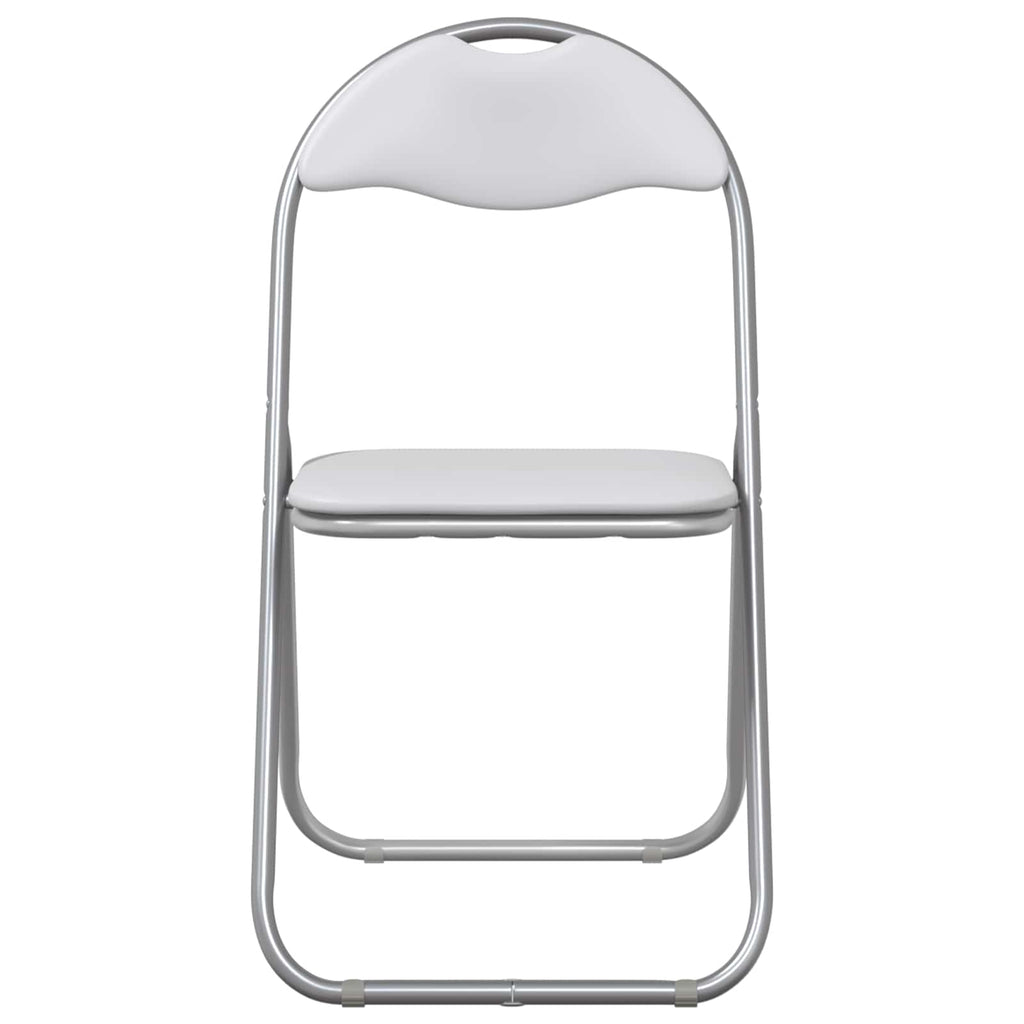 vidaXL Klappstuhl 2 pcs Weiß und Grau 48 x 43,5 x 81 cm Kunstleder