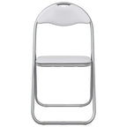 vidaXL Klappstuhl 2 pcs Weiß und Grau 48 x 43,5 x 81 cm Kunstleder