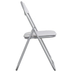 vidaXL Klappstuhl 2 pcs Weiß und Grau 48 x 43,5 x 81 cm Kunstleder