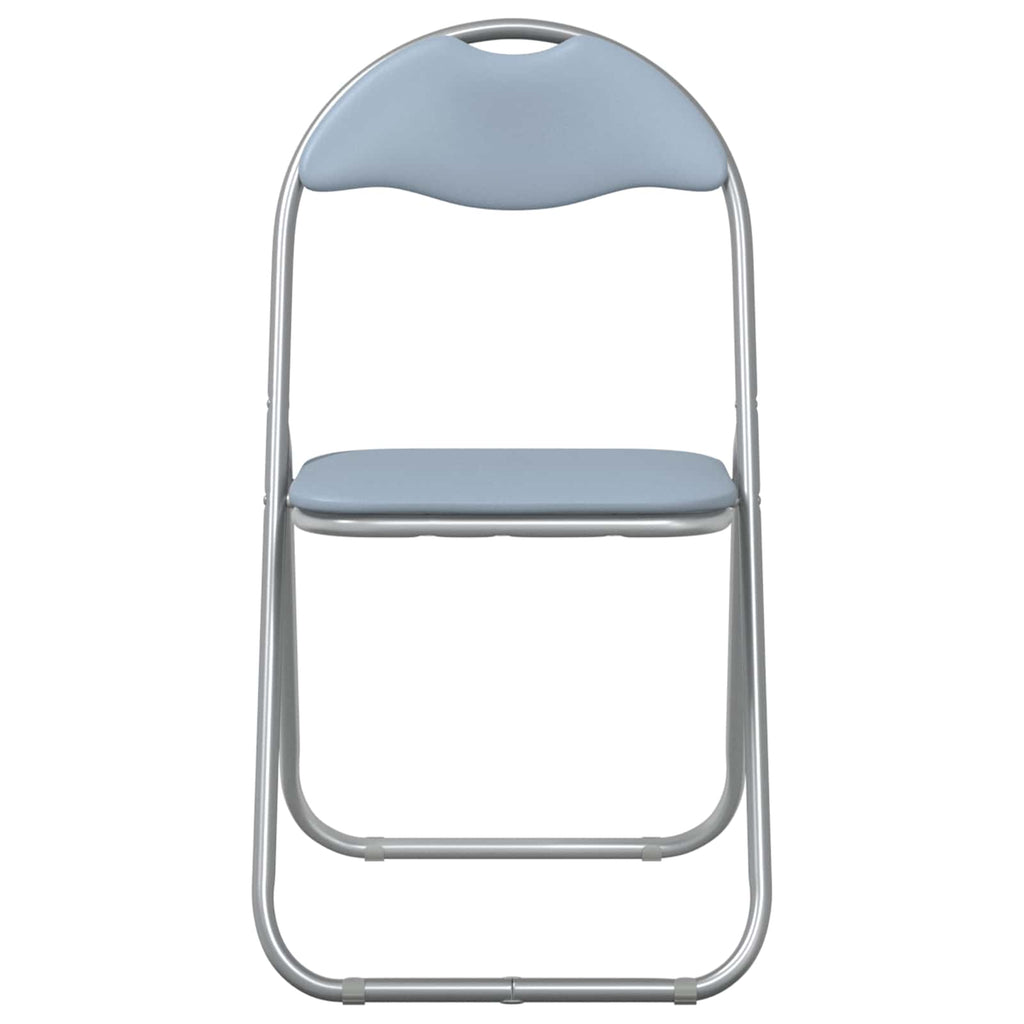 vidaXL Klappstuhl 2 pcs Grau 48 x 43,5 x 81 cm Kunstleder