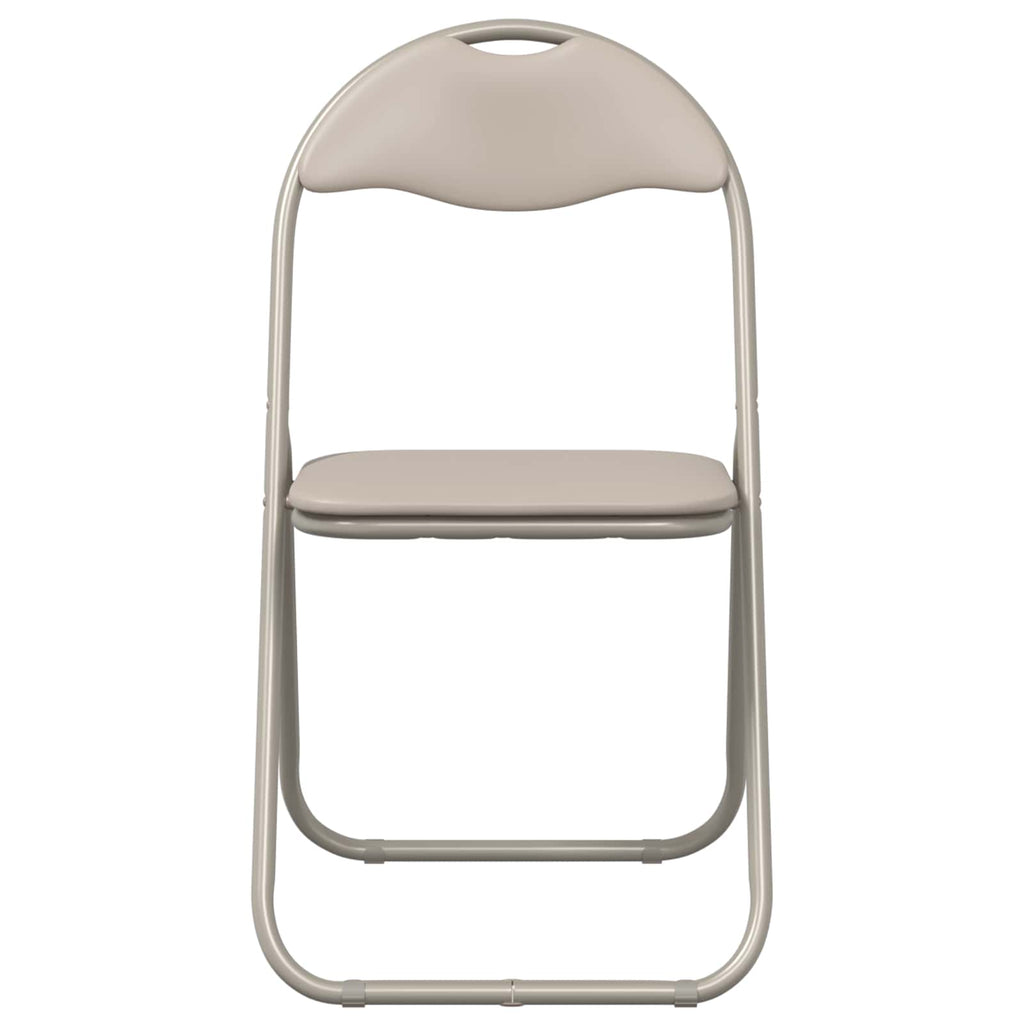vidaXL Klappstuhl 2 pcs Sand 48 x 43,5 x 81 cm Kunstleder