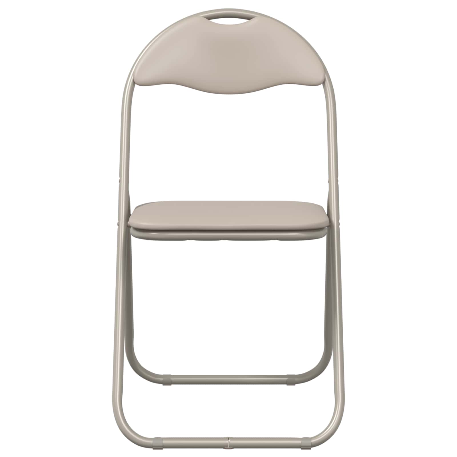 vidaXL Klappstuhl 2 pcs Sand 48 x 43,5 x 81 cm Kunstleder