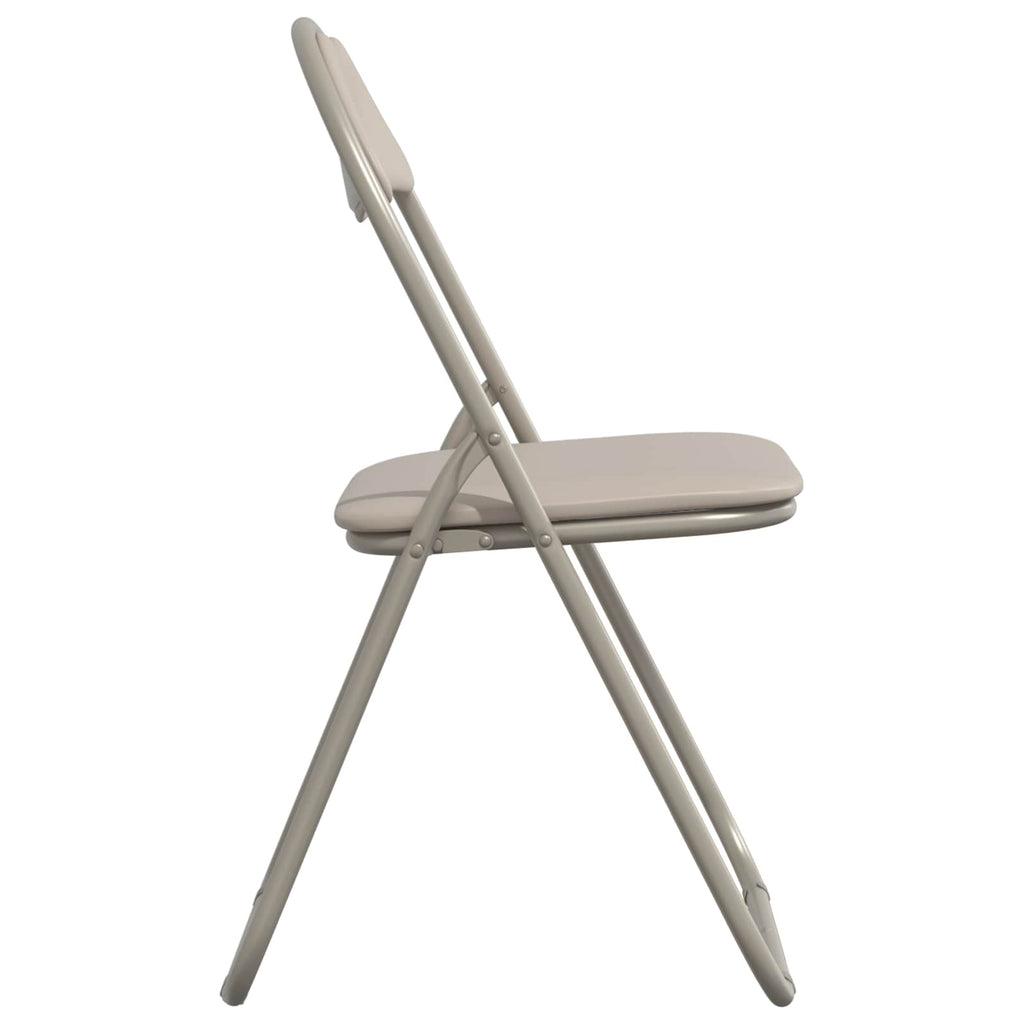 vidaXL Klappstuhl 2 pcs Sand 48 x 43,5 x 81 cm Kunstleder