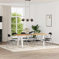 vidaXL Klappstuhl 8 pcs Schwarz und Grau 48 x 43,5 x 81 cm Kunstleder