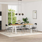 vidaXL Klappstuhl 8 pcs Schwarz und Grau 48 x 43,5 x 81 cm Kunstleder