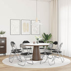 vidaXL Klappstuhl 8 pcs Schwarz und Grau 48 x 43,5 x 81 cm Kunstleder