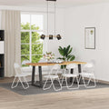 vidaXL Klappstuhl 8 pcs Weiß 48 x 43,5 x 81 cm Kunstleder