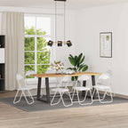 vidaXL Klappstuhl 8 pcs Weiß 48 x 43,5 x 81 cm Kunstleder