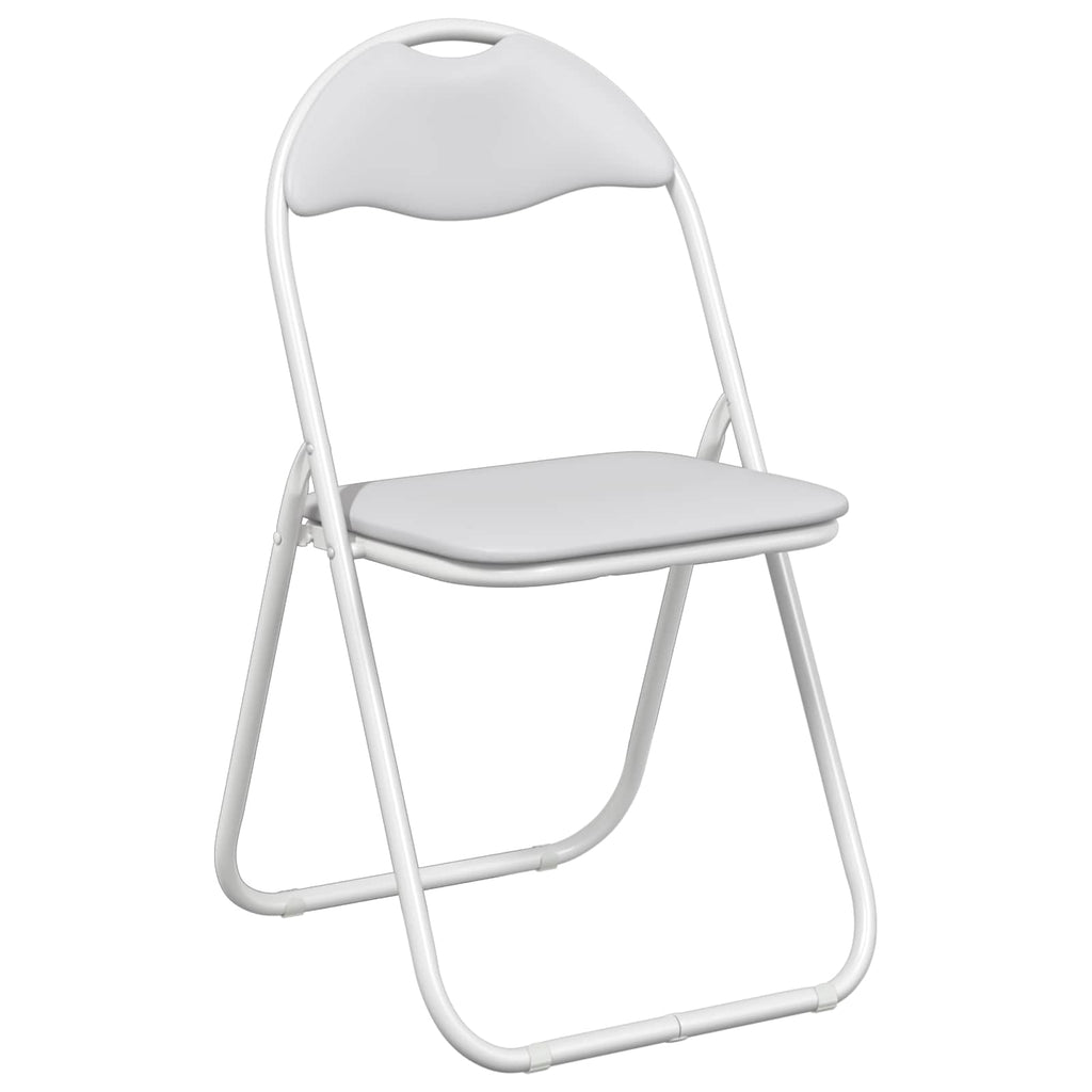 vidaXL Klappstuhl 8 pcs Weiß 48 x 43,5 x 81 cm Kunstleder