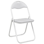 vidaXL Klappstuhl 8 pcs Weiß 48 x 43,5 x 81 cm Kunstleder