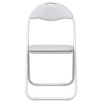 vidaXL Klappstuhl 8 pcs Weiß 48 x 43,5 x 81 cm Kunstleder