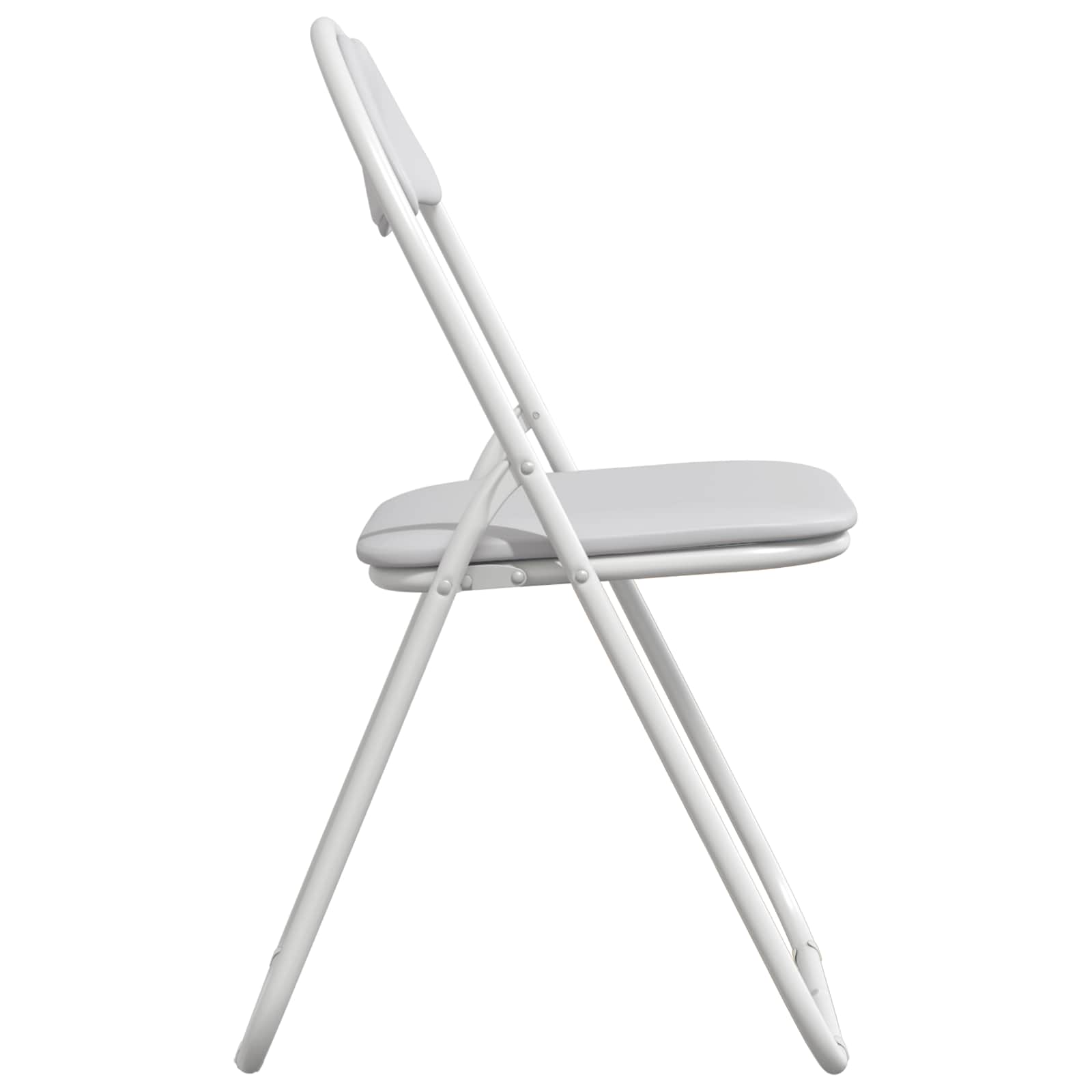 vidaXL Klappstuhl 8 pcs Weiß 48 x 43,5 x 81 cm Kunstleder