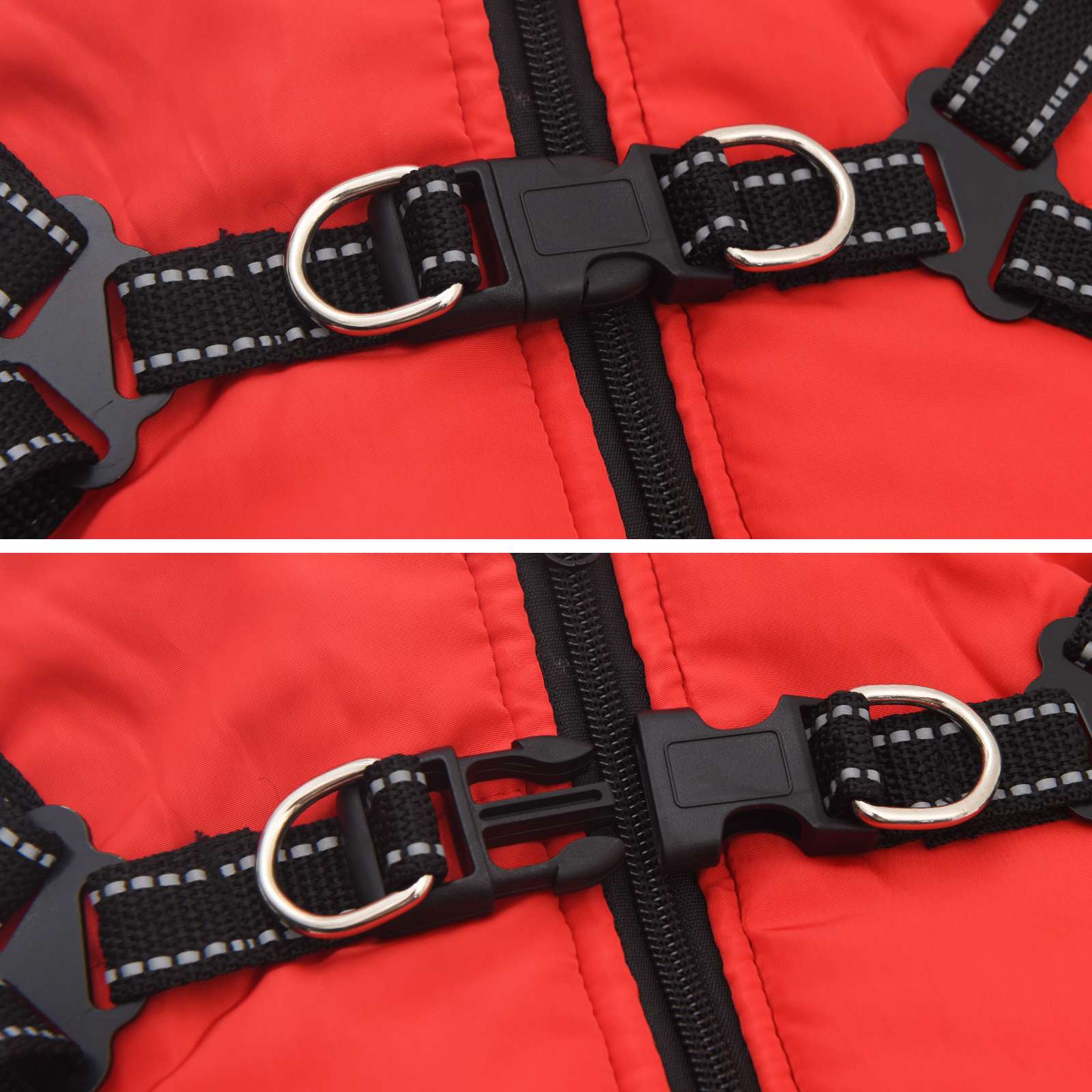 vidaXL Hundemantel Rot L24 Fleece und Polyester