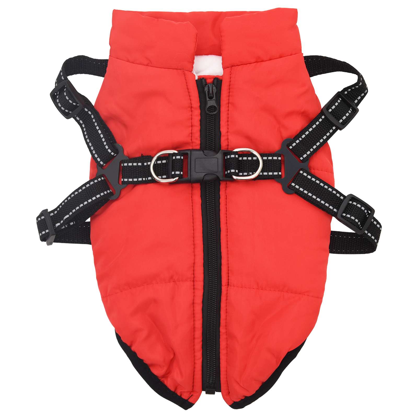 vidaXL Hundemantel Rot L24 Fleece und Polyester