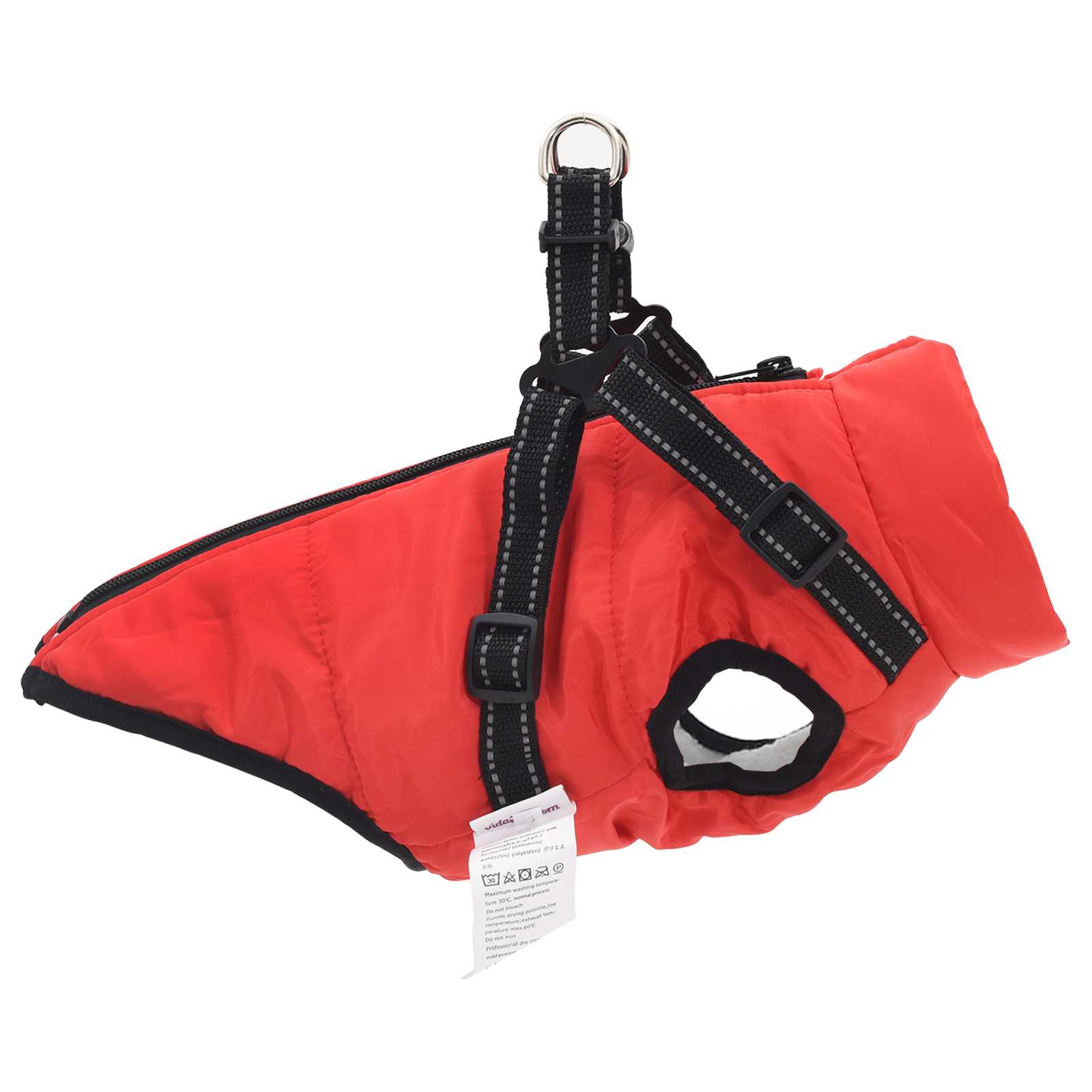 vidaXL Hundemantel Rot L24 Fleece und Polyester