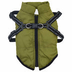 vidaXL Hundemantel Olivegrün L24 Fleece und Polyester